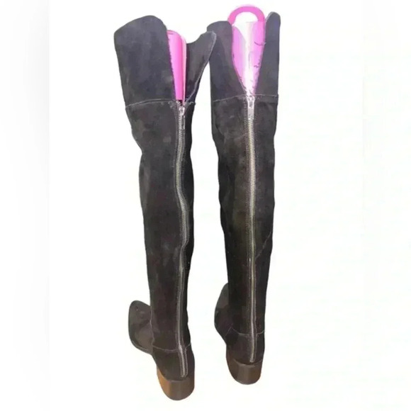 ASOS Black Suede thigh high‎ boots, Size 7 - Picture 3 of 7